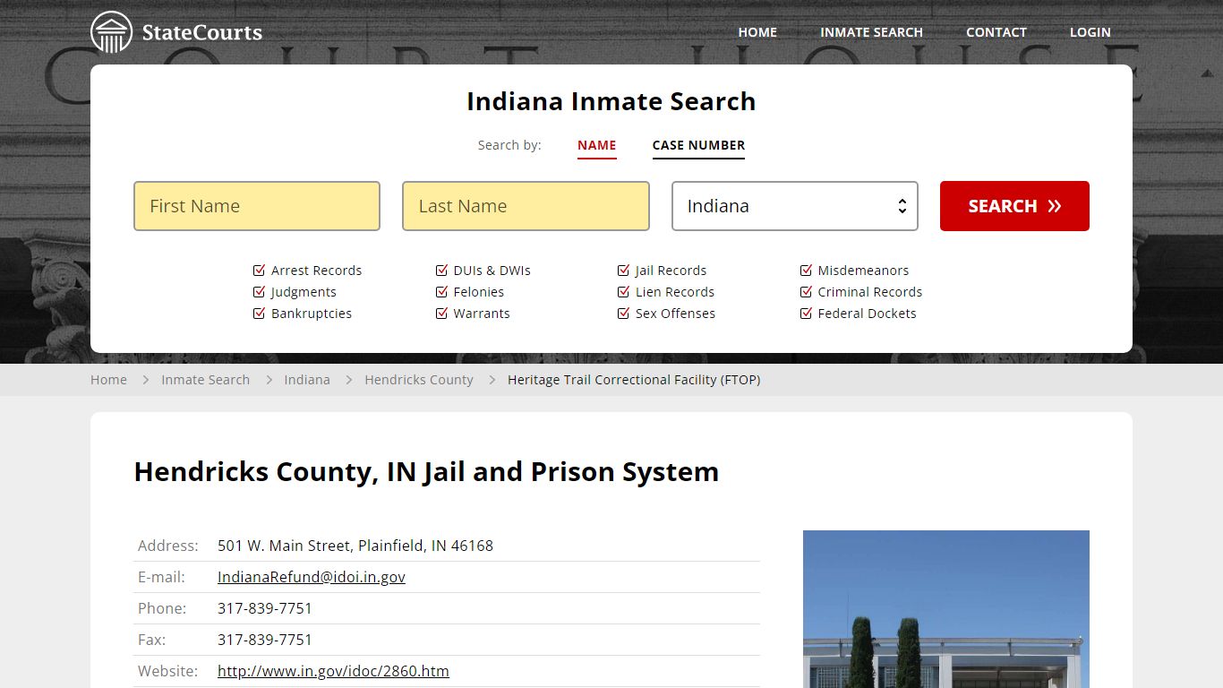 Heritage Trail Correctional Facility (FTOP) Inmate Records Search ...