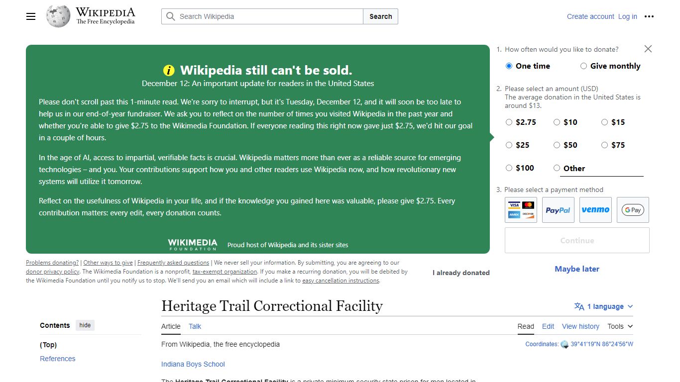 Heritage Trail Correctional Facility - Wikipedia